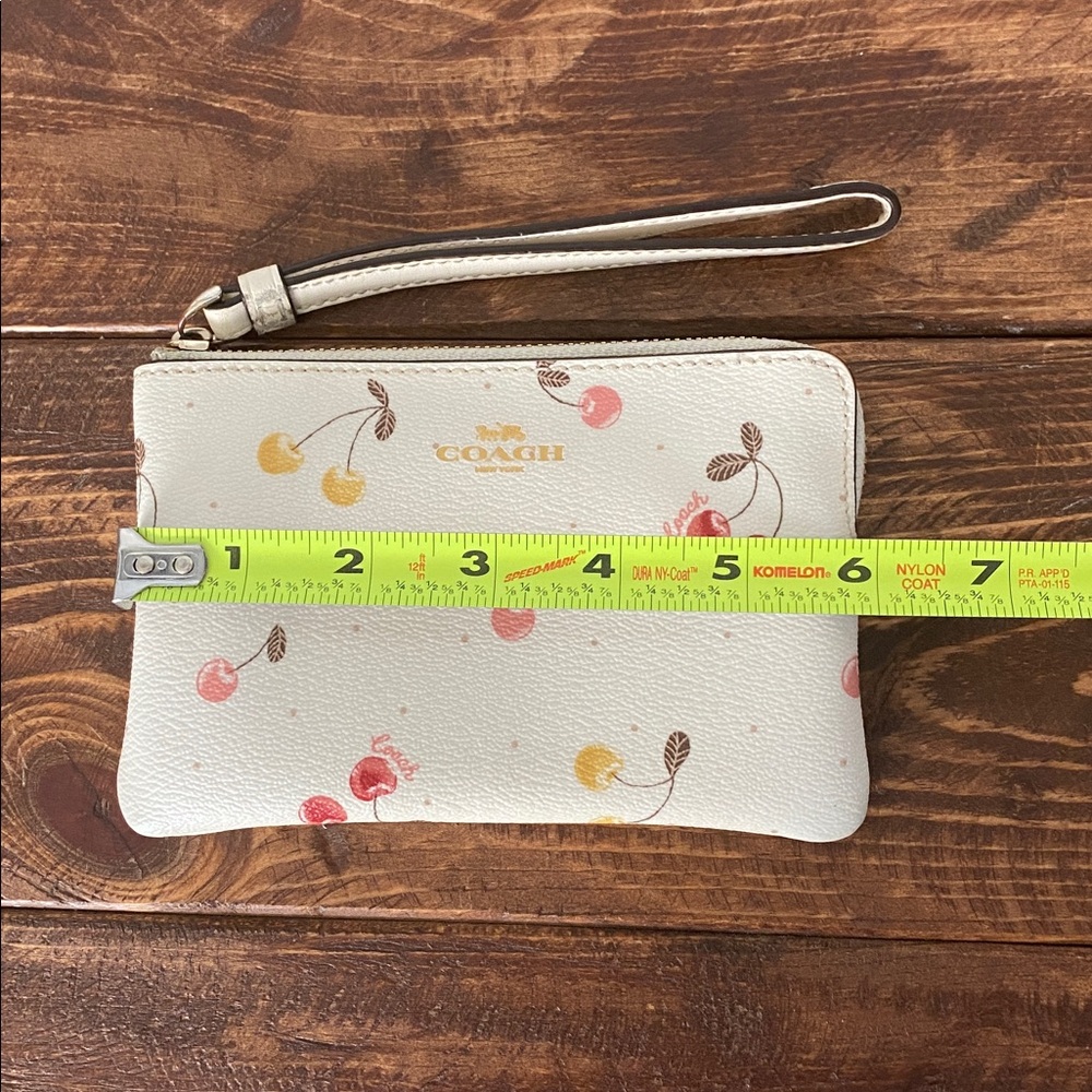 Coach Cherry Leather Wallet Wristlet - Picture 13 of 15